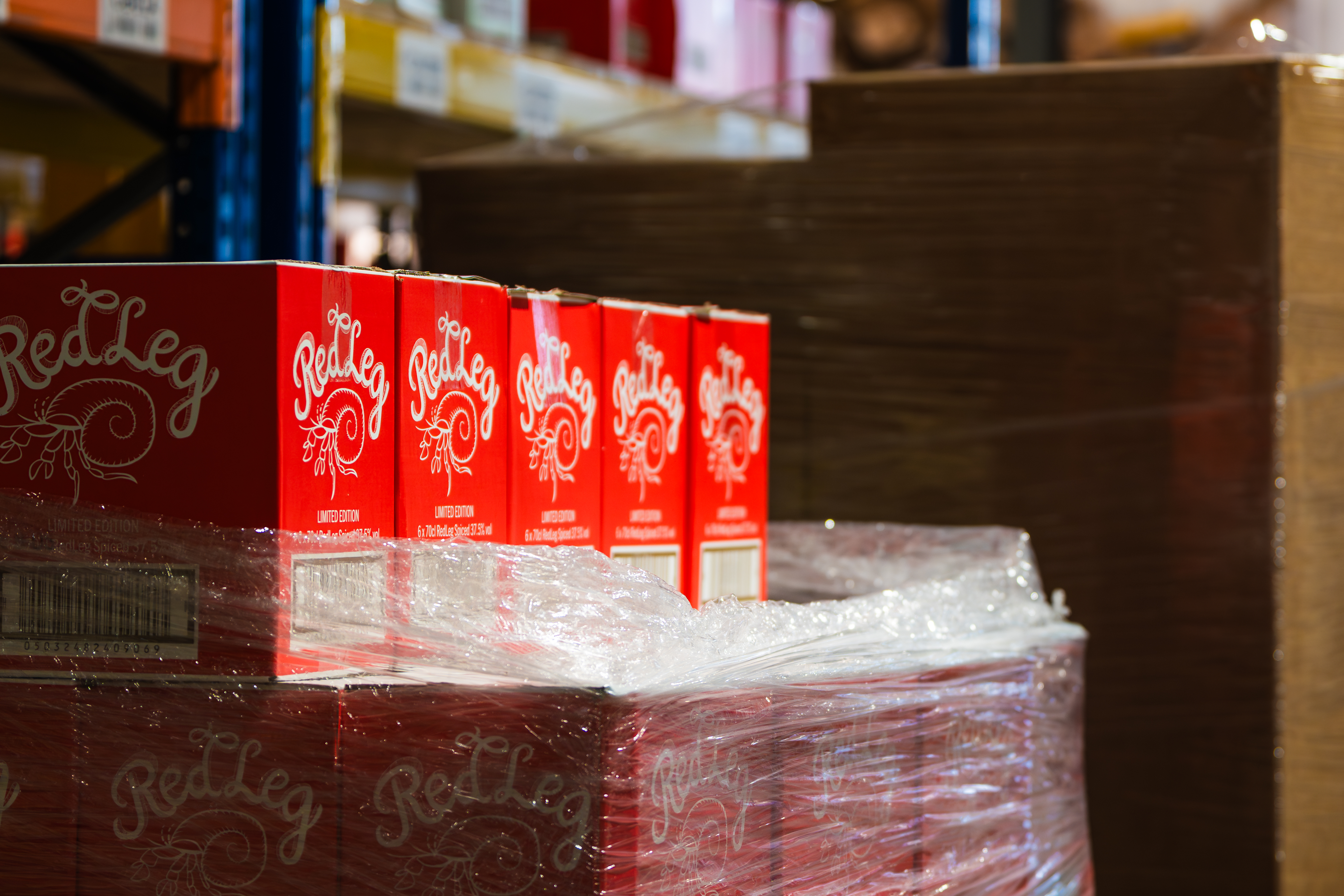 RedLeg Rum stock at Reilly's alcohol fulfilment warehouse