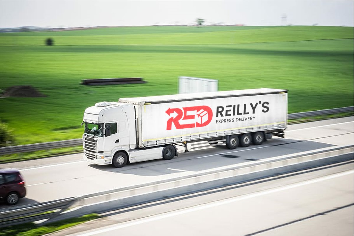Reilly's Express Delivery HGV on the motorway