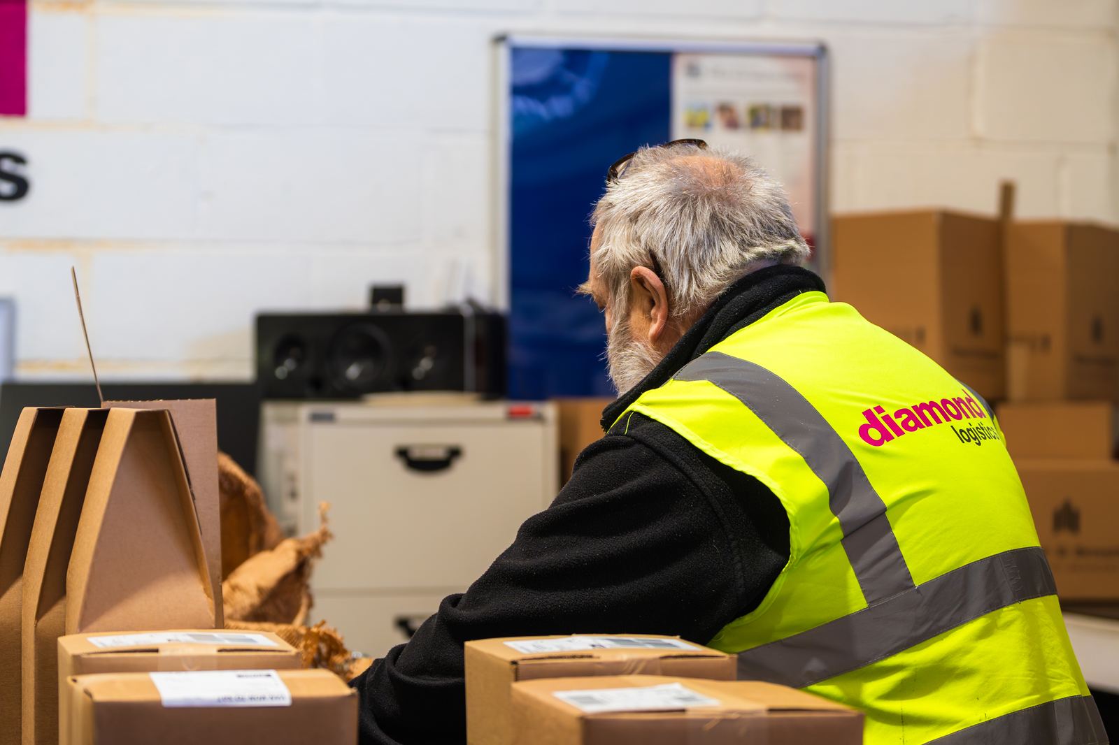 Reilly's team fulfilling orders in the warehouse