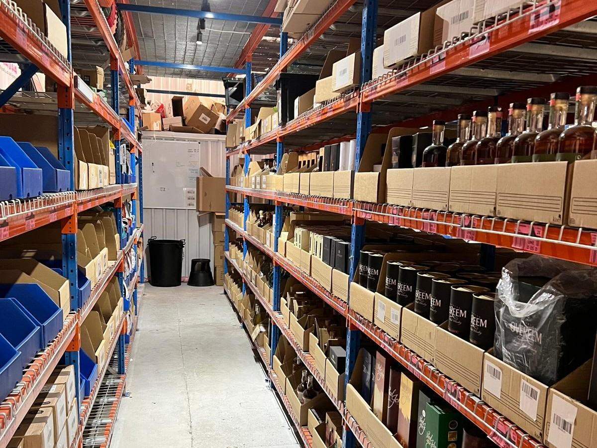 Client stock stored securely across Reilly's outsourced warehousing facility