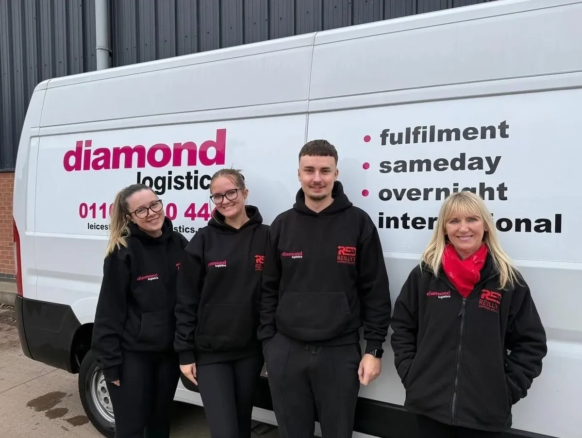 Reilly's Express Delivery courier van — same-day courier and logistics across the Midlands